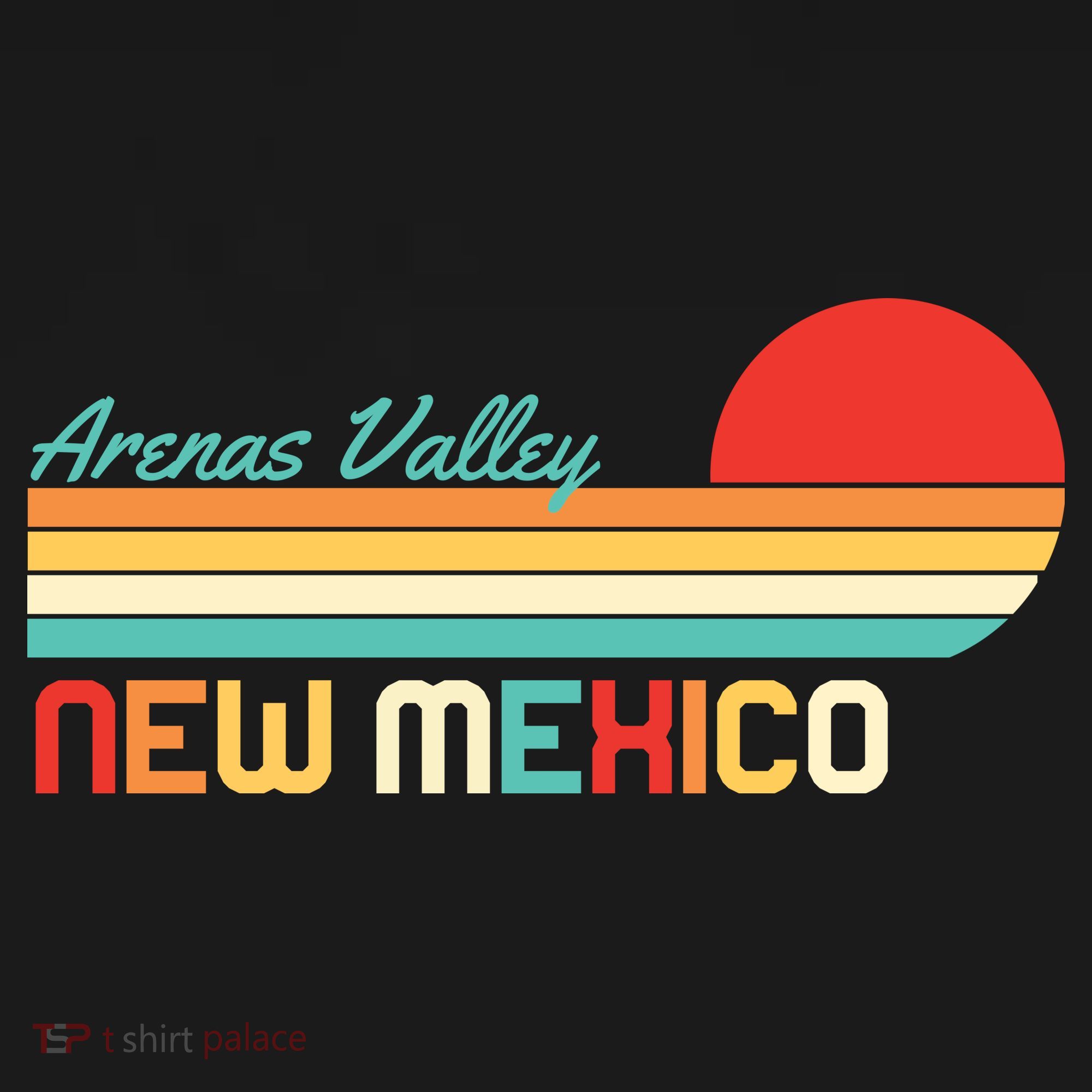 Arenas Valley New Mexico Retro USA-Made Doggie Bandana
