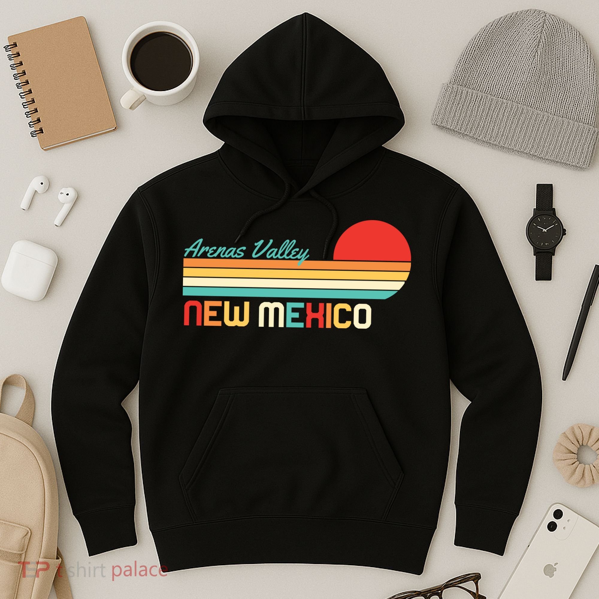 Arenas Valley New Mexico Retro Hoodie