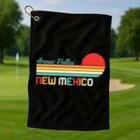 Arenas Valley New Mexico Retro Golf Towel thumb 1
