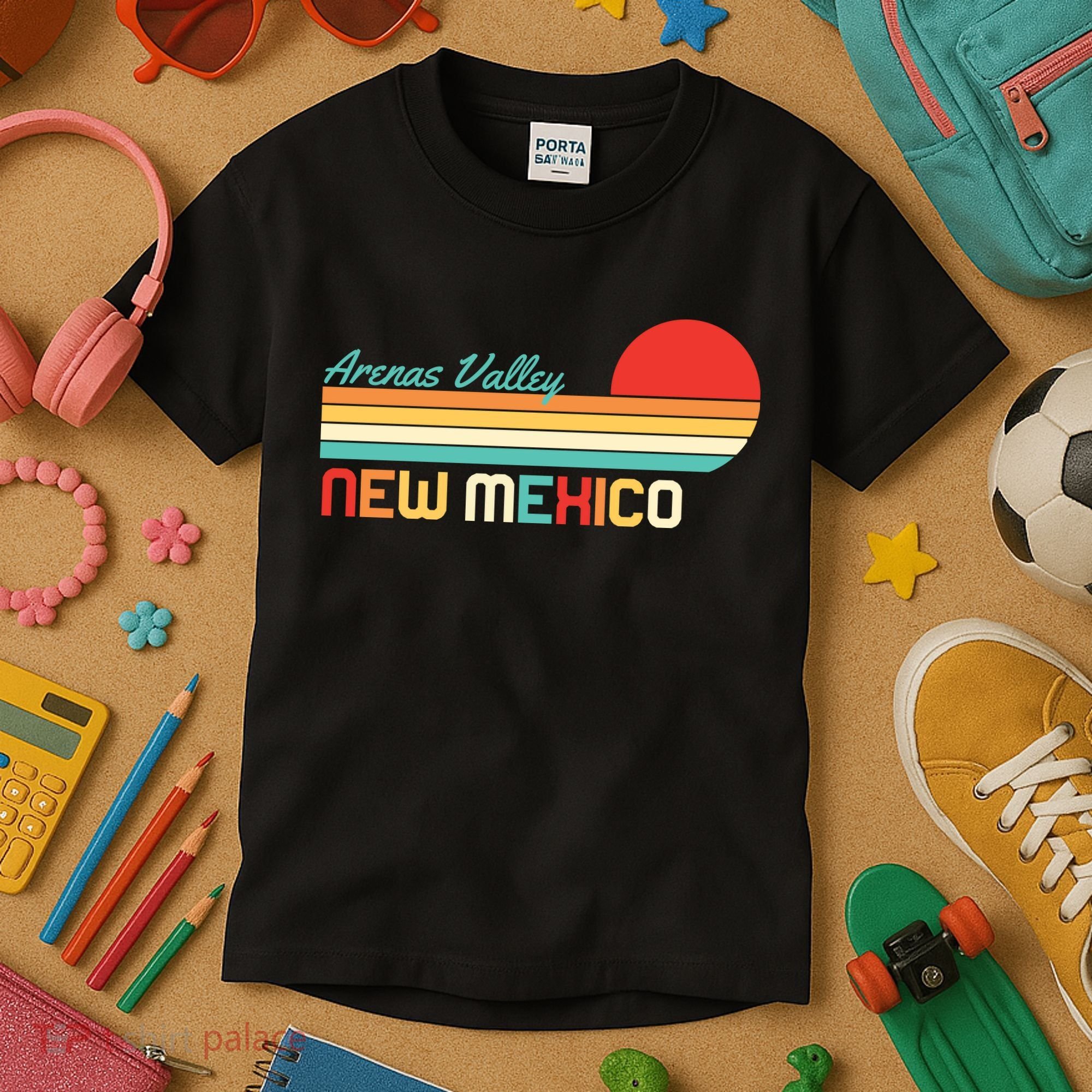 Arenas Valley New Mexico Retro Kids T-Shirt