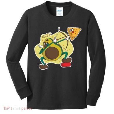 Avocado Cupid Kids Long Sleeve Shirt