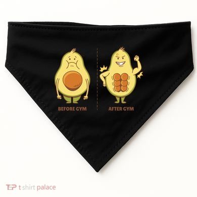 Avocado Gym Abs USA-Made Doggie Bandana