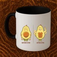 Avocado Gym Abs Coffee Mug thumb 2