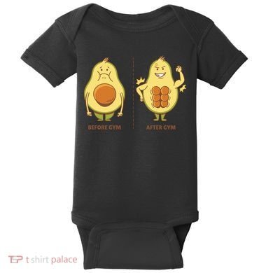 Avocado Gym Abs Baby Bodysuit