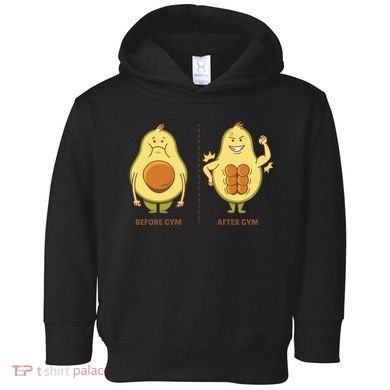 Avocado Gym Abs Toddler Hoodie