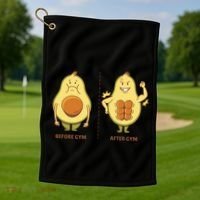 Avocado Gym Abs Golf Towel thumb 1