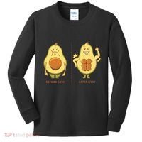 Avocado Gym Abs Kids Long Sleeve Shirt thumb 0