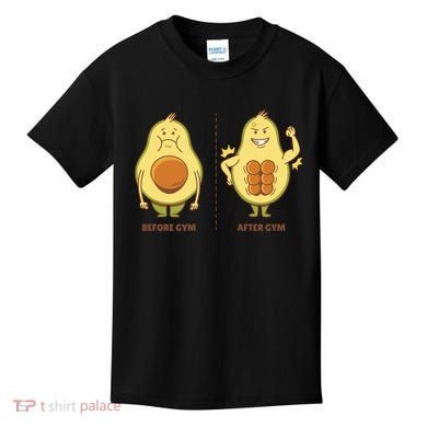 Avocado Gym Abs Kids T-Shirt
