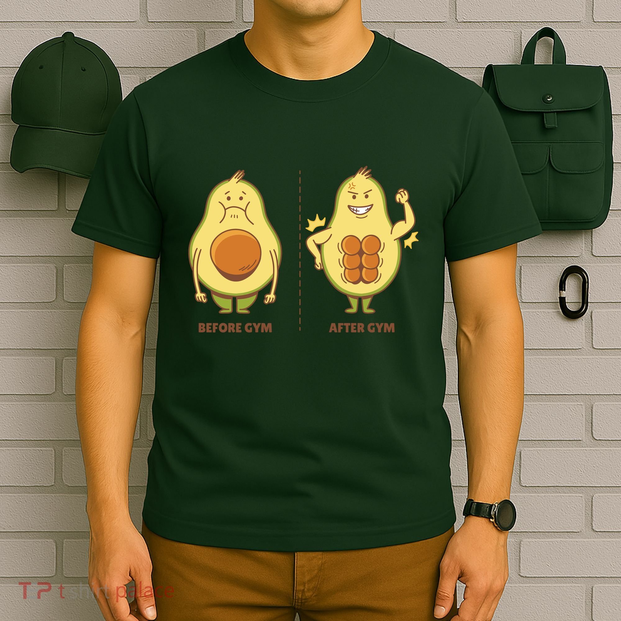 Avocado Gym Abs T-Shirt