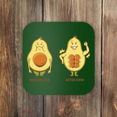 Avocado Gym Abs Coaster