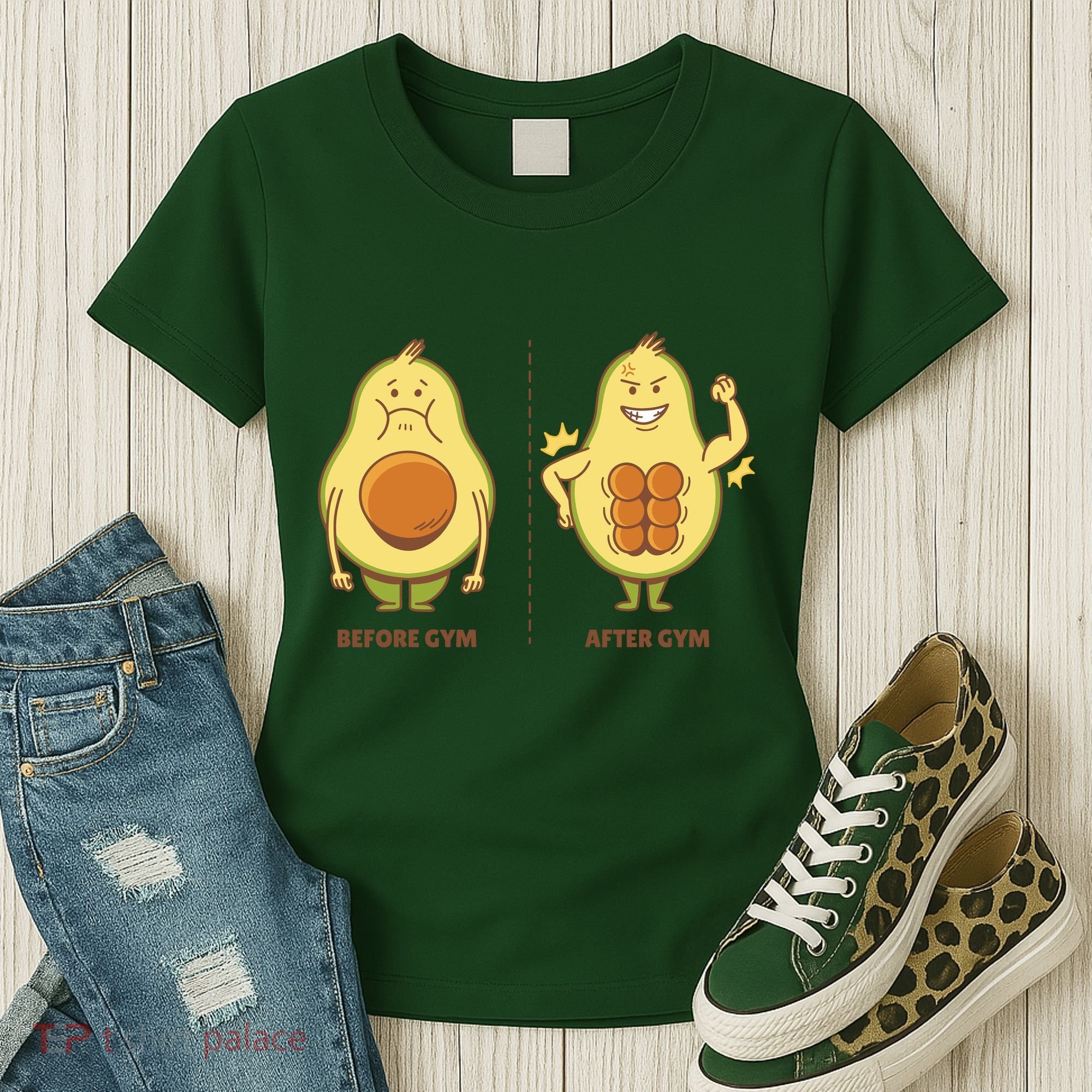 Avocado Gym Abs Women's T-Shirt