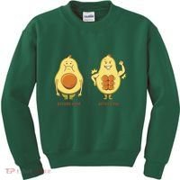 Avocado Gym Abs Kids Sweatshirt thumb 0