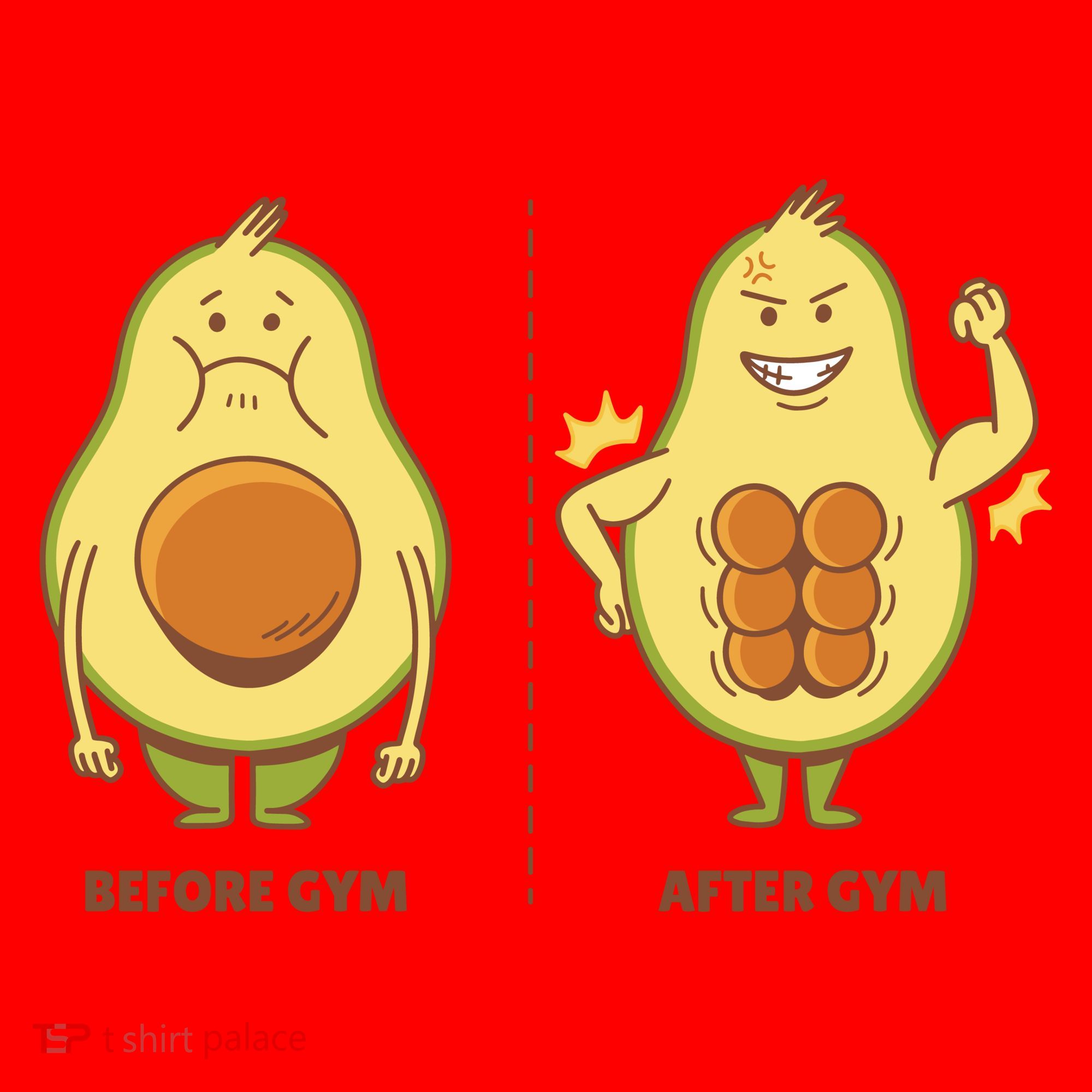 Avocado Gym Abs Santa Hat
