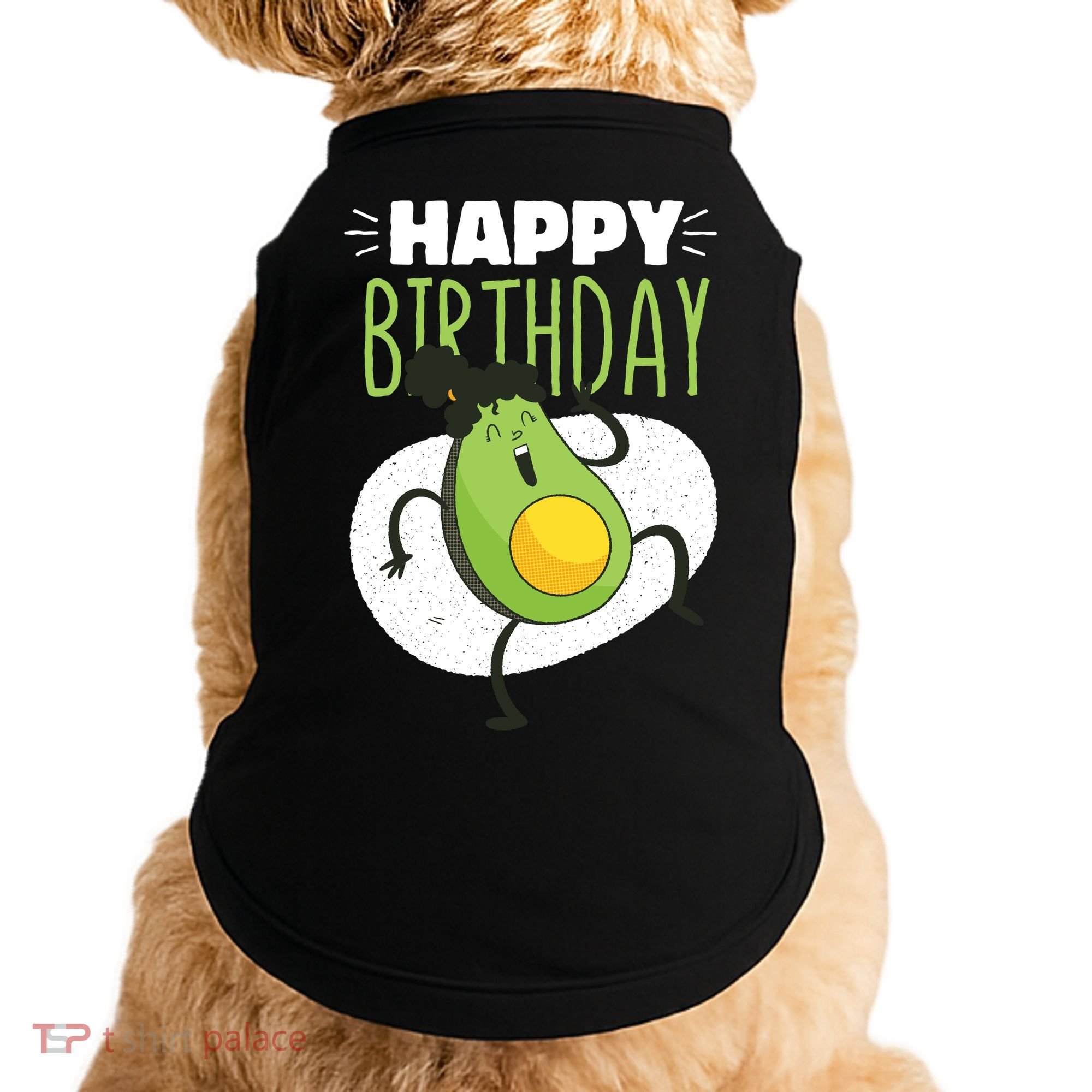 Avocado Happy Birthday Doggie Tank