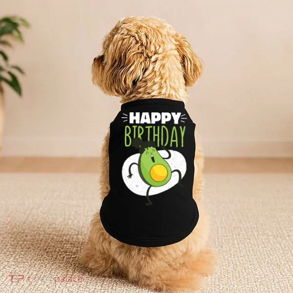 Avocado Happy Birthday Doggie Tank