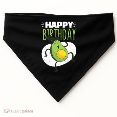Avocado Happy Birthday USA-Made Doggie Bandana