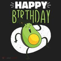 Avocado Happy Birthday Golf Towel thumb 3