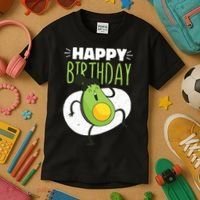 Avocado Happy Birthday Kids T-Shirt thumb 3