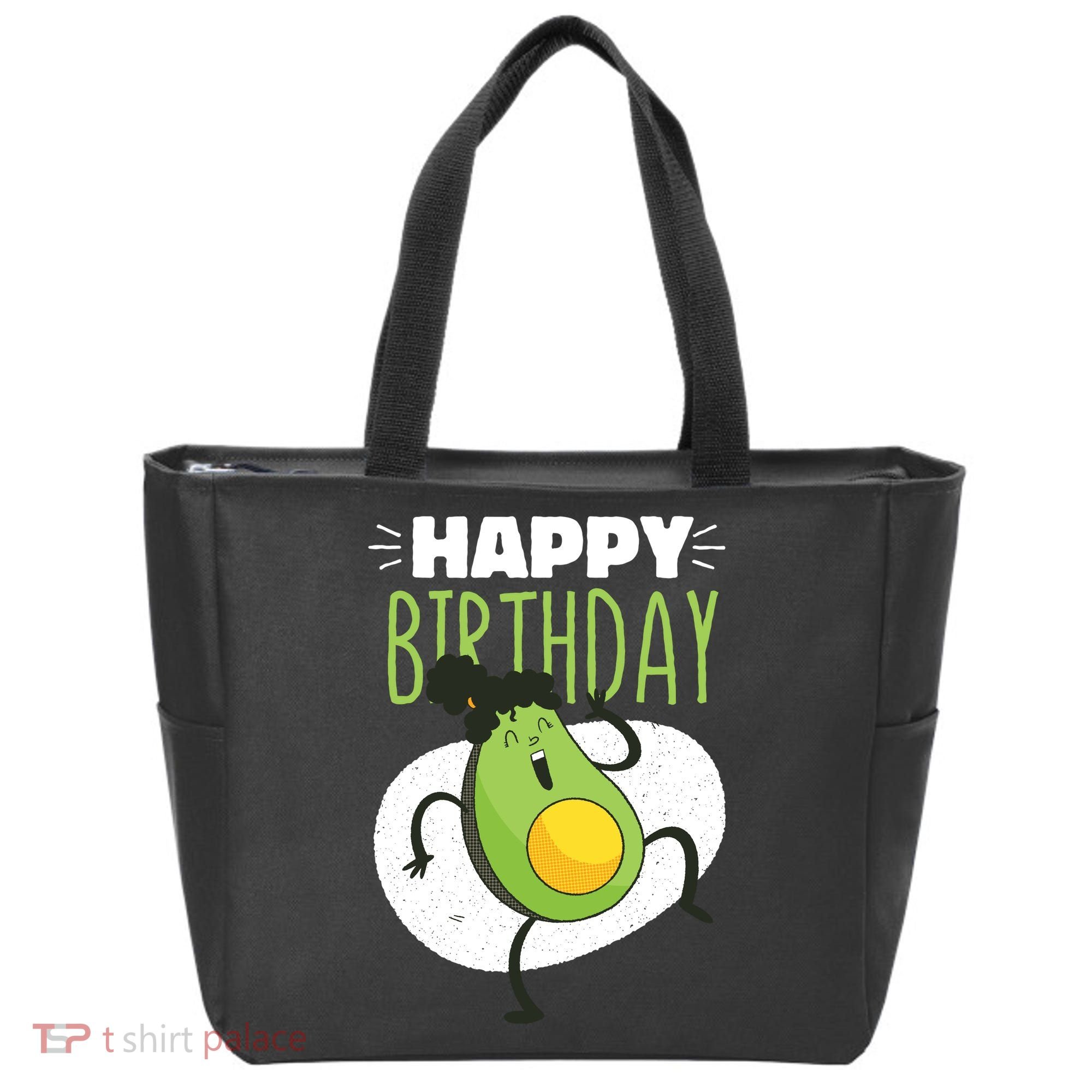 Avocado Happy Birthday Tote Bag