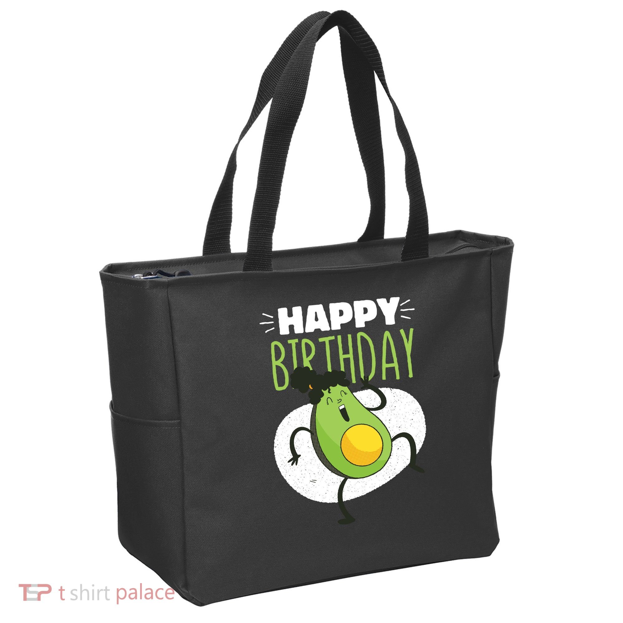 Avocado Happy Birthday Tote Bag