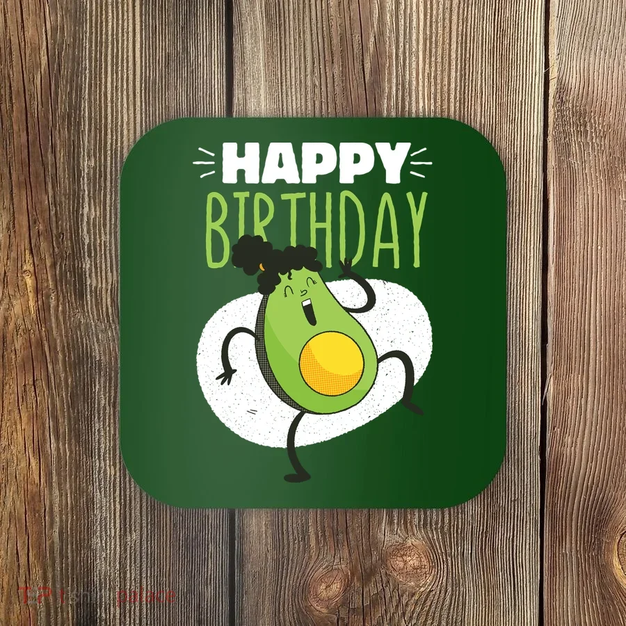 Avocado Happy Birthday Coaster