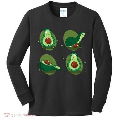 Avocado Yoga Kids Long Sleeve Shirt