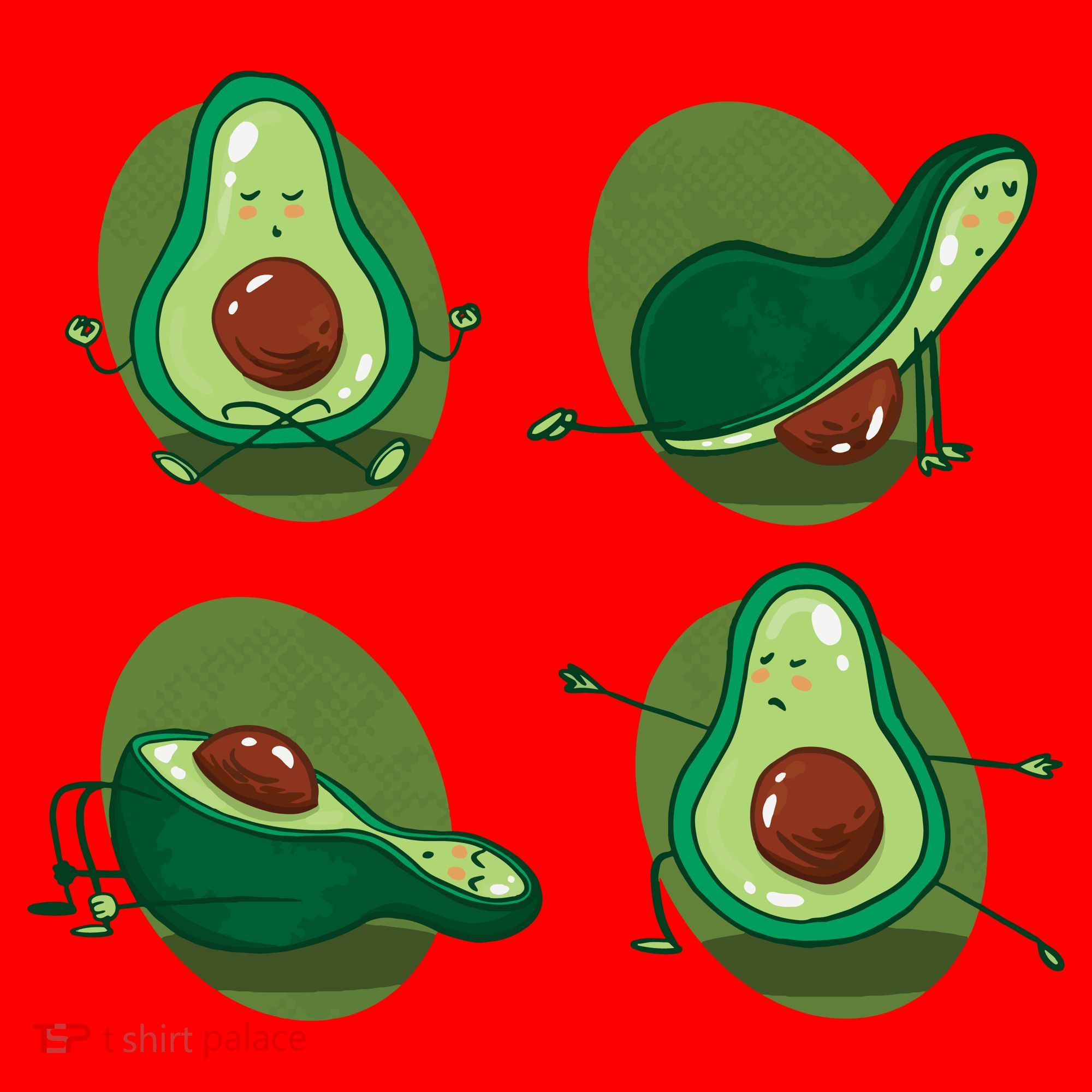 Avocado Yoga Santa Hat