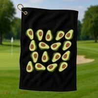Avocados Pattern Guacamole Costume Golf Towel thumb 1