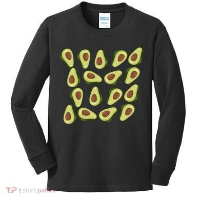 Avocados Pattern Guacamole Costume Kids Long Sleeve Shirt