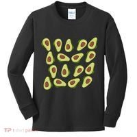 Avocados Pattern Guacamole Costume Kids Long Sleeve Shirt thumb 0