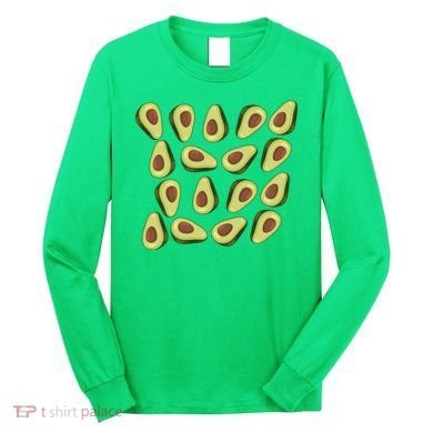 Avocados Pattern Guacamole Costume Long Sleeve Shirt
