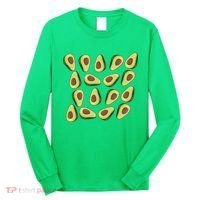 Avocados Pattern Guacamole Costume Long Sleeve Shirt thumb 0