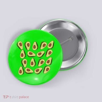 Avocados Pattern Guacamole Costume Button