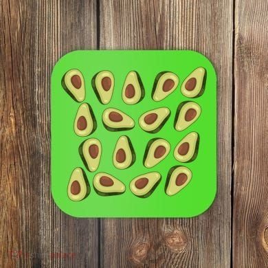 Avocados Pattern Guacamole Costume Coaster