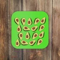 Avocados Pattern Guacamole Costume Coaster thumb 0
