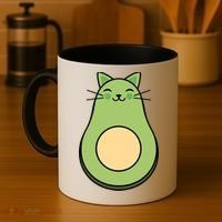 Avocato Avacado Cat Cute Coffee Mug thumb 4
