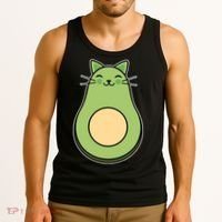 Avocato Avacado Cat Cute Tank Top thumb 3