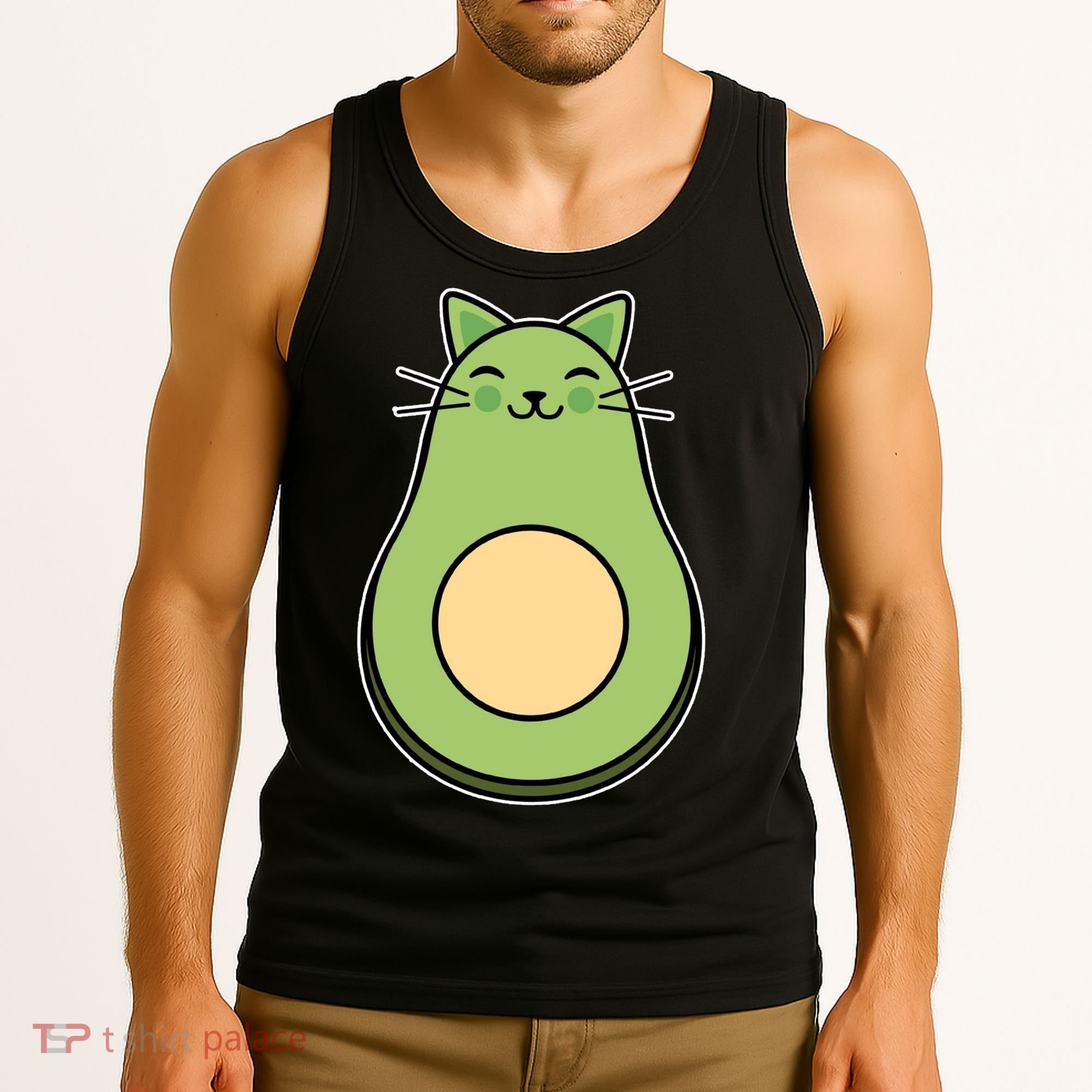 Avocato Avacado Cat Cute Tank Top
