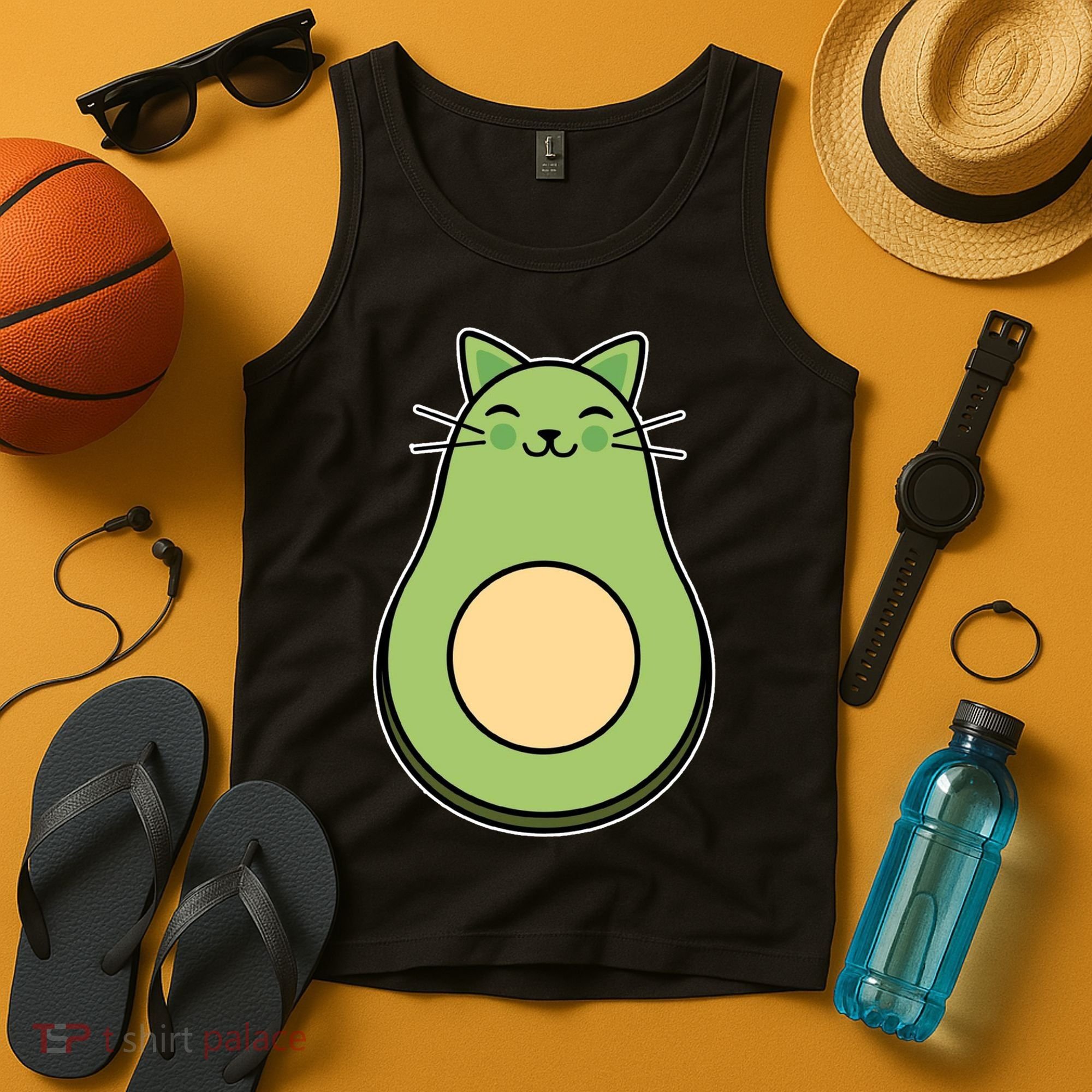 Avocato Avacado Cat Cute Tank Top