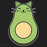 Avocato Avacado Cat Cute Golf Towel thumb 3
