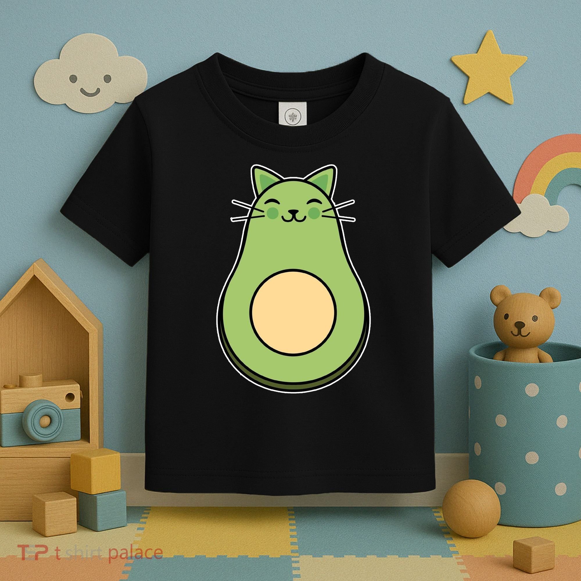 Avocato Avacado Cat Cute Toddler T-Shirt