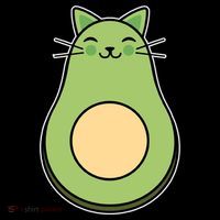 Avocato Avacado Cat Cute Women's Long Sleeve Shirt thumb 2