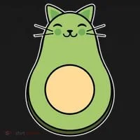 Avocato Avacado Cat Cute Kids T-Shirt thumb 4
