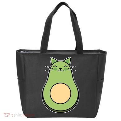 Avocato Avacado Cat Cute Tote Bag