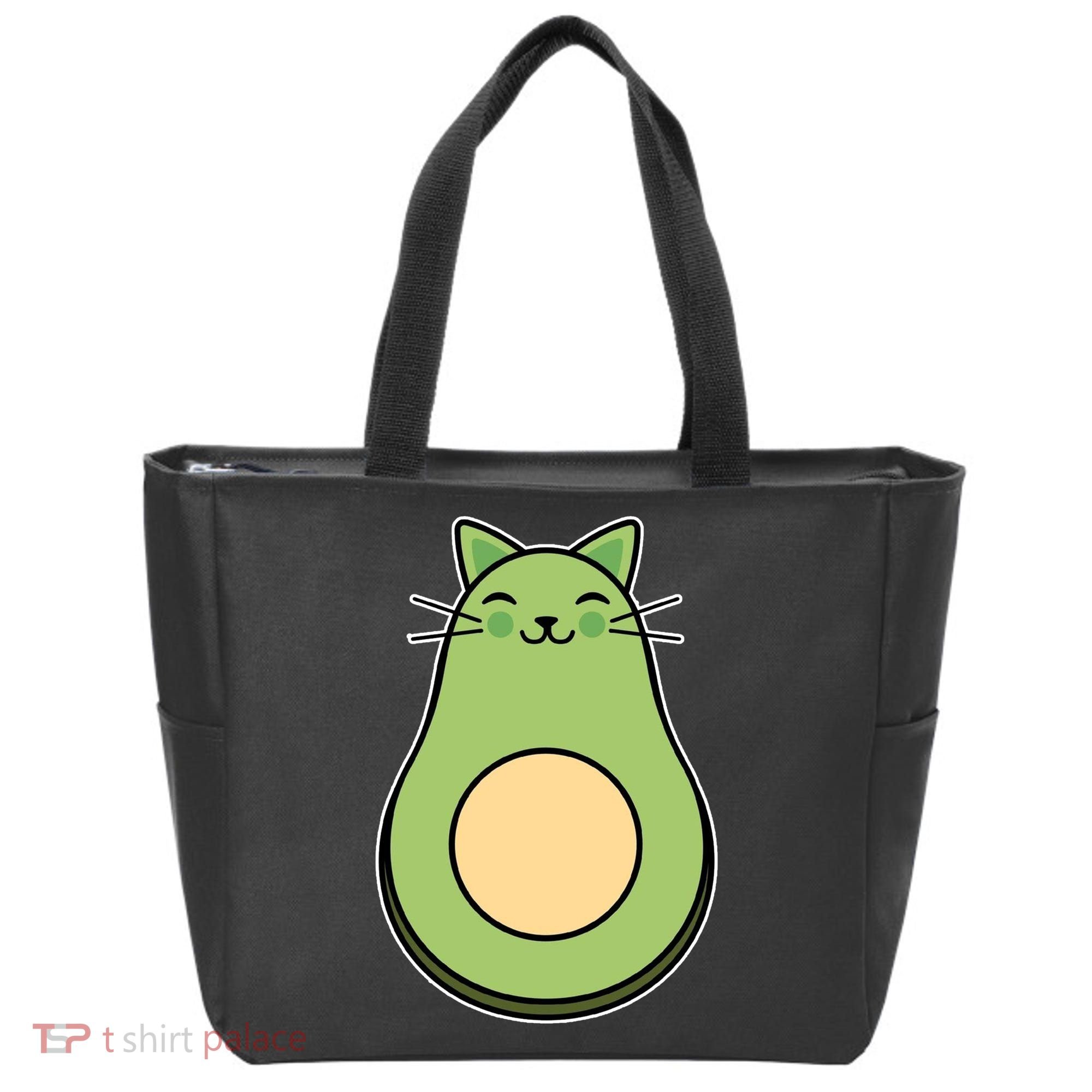 Avocato Avacado Cat Cute Tote Bag
