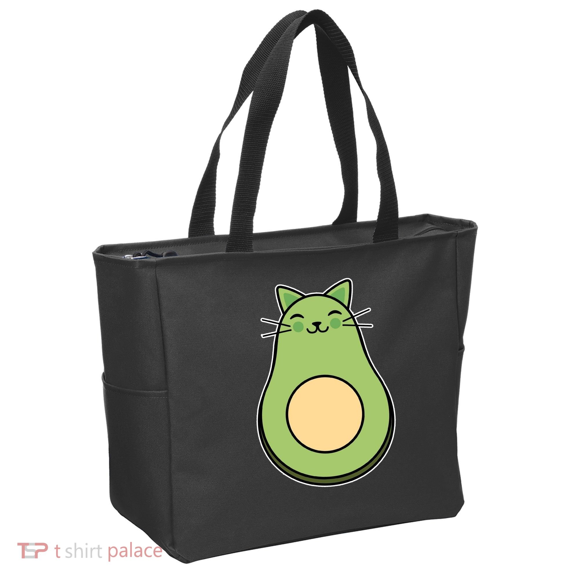 Avocato Avacado Cat Cute Tote Bag