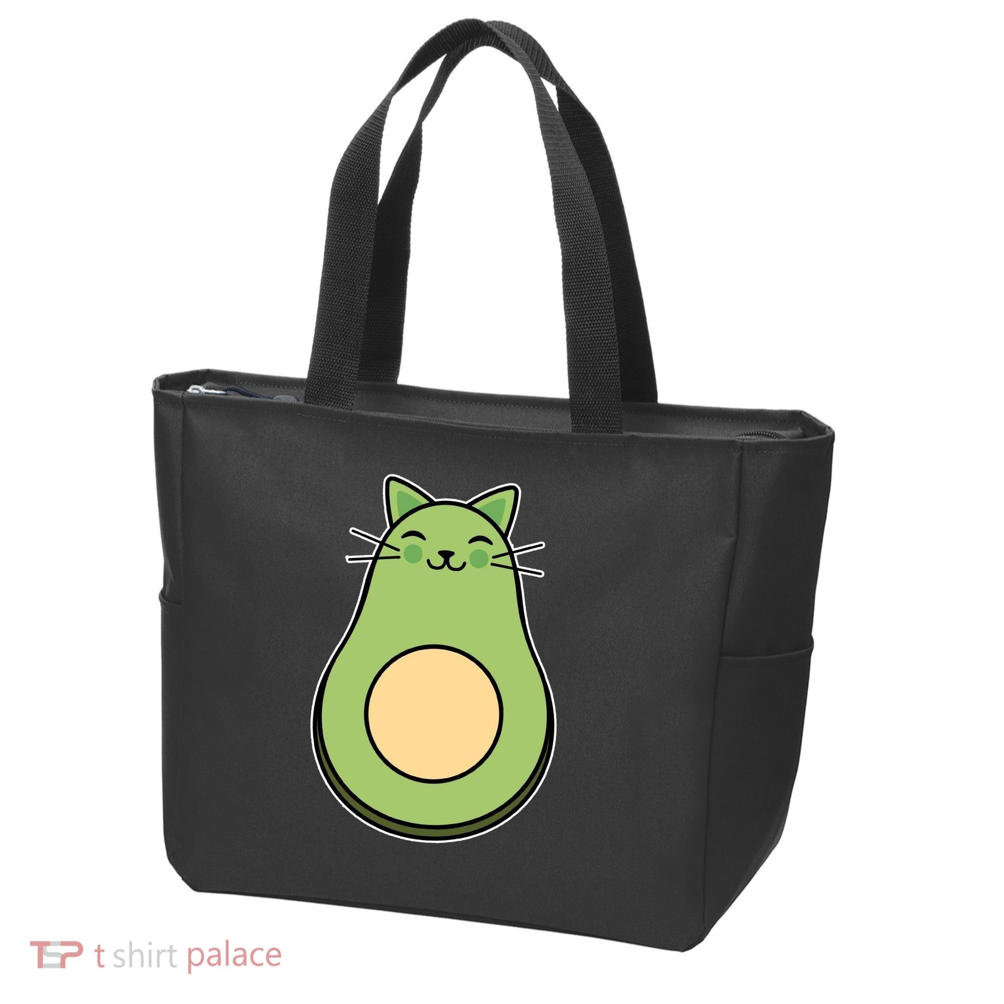 Avocato Avacado Cat Cute Tote Bag