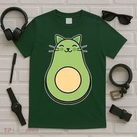 Avocato Avacado Cat Cute T-Shirt thumb 5