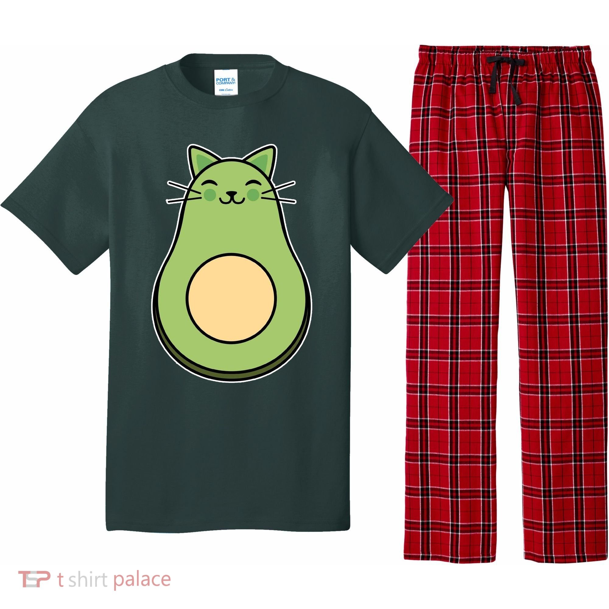 Avocato Avacado Cat Cute Pajama Set