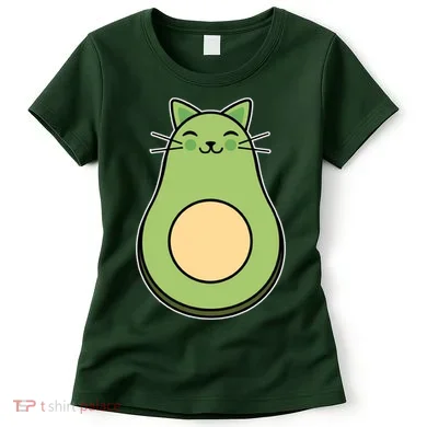 Avocato Avacado Cat Cute Women's T-Shirt
